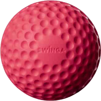 Pink Tilde swing ball, dimpled side